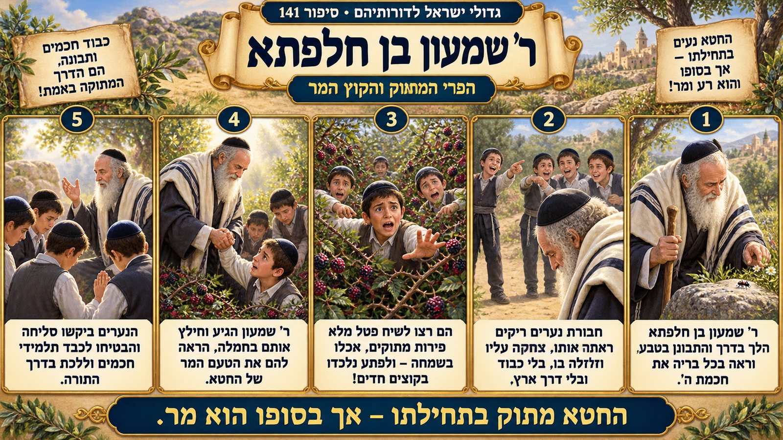 תמונת סיכום — ר' שמעון בן חלפתא: ר' שמעון בן חלפתא